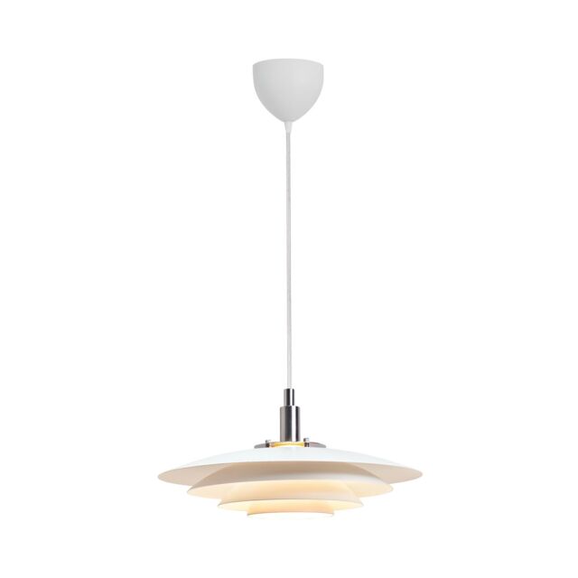 Nordlux Vintage Indoor Pendant Light White Metal G9 Layered Shades - Mains Powered, IP20 - image 1