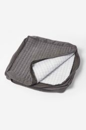 Homescapes Quilted Polyester 3 Seater Orthopaedic Booster Cushion Cover in Grey - thumbnail 3