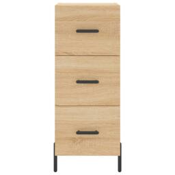Berkfield Home Highboard Sonoma Oak 34.5x34x180 cm Engineered Wood in Brown - thumbnail 6