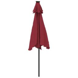Berkfield Home Garden Parasol with Steel Pole Bordeaux Red 225x225x212 cm - Size: 225 x 225 x 212 cm - thumbnail 6