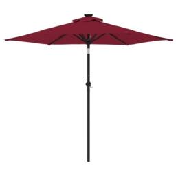 Berkfield Home Garden Parasol with Steel Pole Bordeaux Red 225x225x212 cm - Size: 225 x 225 x 212 cm - thumbnail 4