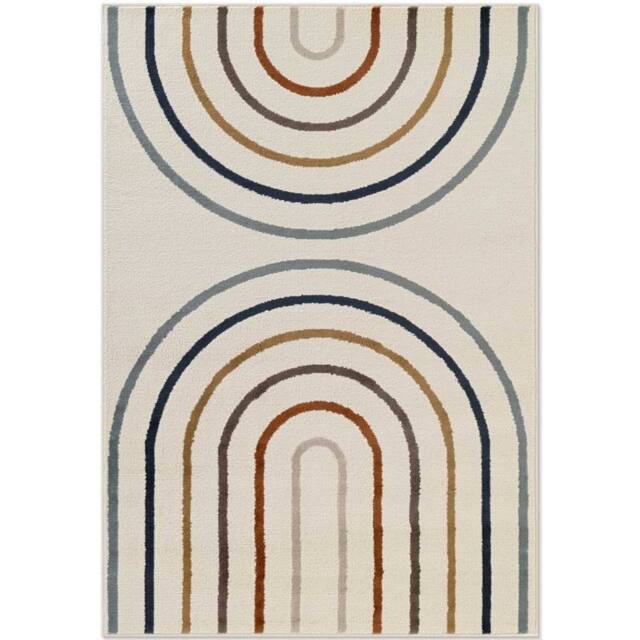 THE RUGS Adventures Kids Rainbow Rug & Runner Polypropylene Short Pile Rug - Size: 120 cm x 170 cm - image 1