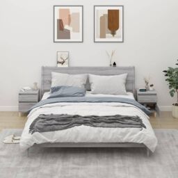 Berkfield Home Bedside Cabinets 2 pcs Grey Sonoma 40x35x50 cm - Size: 40 x 35 x 50 cm - thumbnail 1