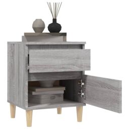 Berkfield Home Bedside Cabinets 2 pcs Grey Sonoma 40x35x50 cm - Size: 40 x 35 x 50 cm - thumbnail 4