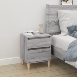 Berkfield Home Bedside Cabinets 2 pcs Grey Sonoma 40x35x50 cm - Size: 40 x 35 x 50 cm - thumbnail 3