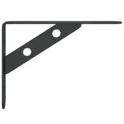 Berkfield Home Shelf Brackets 4 pcs 15x2.5x11.5 cm Black Stainless Steel - thumbnail 6