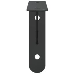 Berkfield Home Shelf Brackets 4 pcs 15x2.5x11.5 cm Black Stainless Steel - thumbnail 5