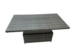 Fimous 9 Seater Rattan Corner Sofa Sets with Chair 2 Big Stools Side Table in Dark Grey - thumbnail 2