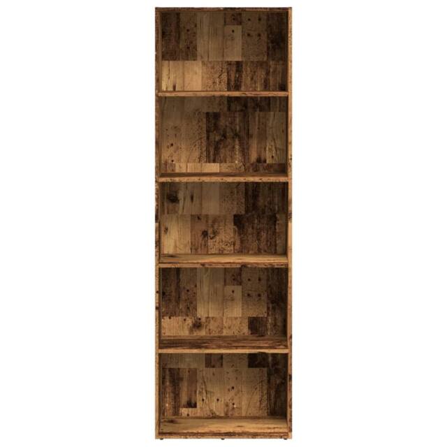 Berkfield Home Decorative Bookcase Old Wood 60x30x189 cm Engineered Wood in Brown - Size: 60 x 30 x 189 cm - image 1