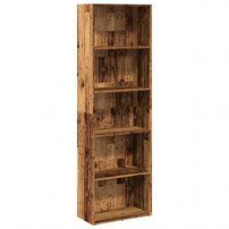 Berkfield Home Decorative Bookcase Old Wood 60x30x189 cm Engineered Wood in Brown - Size: 60 x 30 x 189 cm - thumbnail 3