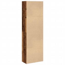Berkfield Home Decorative Bookcase Old Wood 60x30x189 cm Engineered Wood in Brown - Size: 60 x 30 x 189 cm - thumbnail 5