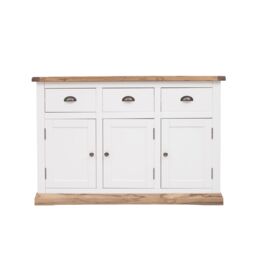 Cabinet Bits Tropea Off-White 3 Drawer 3 Door Sideboard Brass Cup Handle - thumbnail 1