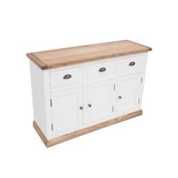 Cabinet Bits Tropea Off-White 3 Drawer 3 Door Sideboard Brass Cup Handle - thumbnail 4