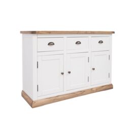 Cabinet Bits Tropea Off-White 3 Drawer 3 Door Sideboard Brass Cup Handle - thumbnail 3