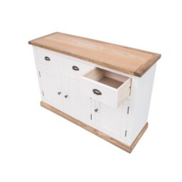 Cabinet Bits Tropea Off-White 3 Drawer 3 Door Sideboard Brass Cup Handle - thumbnail 6