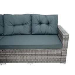 Monstershop Rattan Corner Set With Composite Table - Grey - thumbnail 7