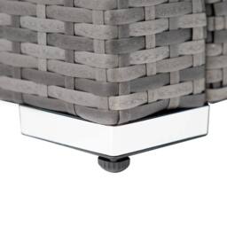 Monstershop Rattan Corner Set With Composite Table - Grey - thumbnail 8
