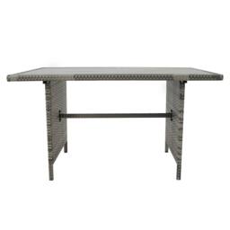 Monstershop Rattan Corner Set With Composite Table - Grey - thumbnail 3
