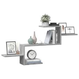 Berkfield Home Wall Shelf Grey Sonoma 104x15x49 cm Engineered Wood - Size: 104 x 15 x 49 cm - thumbnail 1