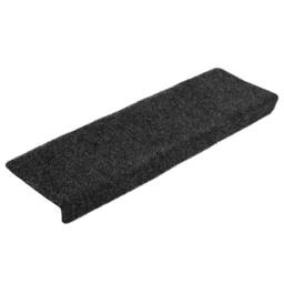 Berkfield Home Stair Mats 5 pcs Black 65x21x4 cm Needle Punch - Size: Medium - thumbnail 3