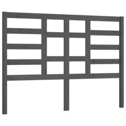Berkfield Home Bed Headboard Grey 126x4x104 cm Solid Wood Pine - Size: 126 x 4 x 104 cm - thumbnail 2