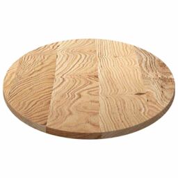 Berkfield Home Table Top 120x60x2 cm Solid Wood Oak Oval in Brown - Size: 120 x 60 x 2 cm - thumbnail 6