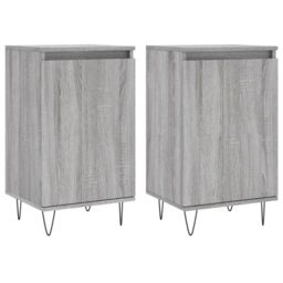 Berkfield Home Sideboards 2 pcs Grey Sonoma 40x35x70 cm Engineered Wood in Brown - Size: 40 x 35 x 70 cm - thumbnail 2