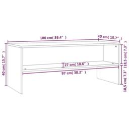 Berkfield Home TV Cabinet Sonoma Oak 100x40x40 cm Engineered Wood in Light Tan - Size: 100 x 40 x 40 cm - thumbnail 6