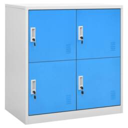 Berkfield Home Locker Cabinets 5 pcs Light Grey & Blue 90x45x92.5 cm Steel