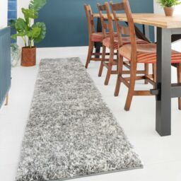Kukoon Soft Shaggy Rugs Deep Pile Fluffy Grey Bedroom Carpet Mat in Silver - Size: 160 cm x 230 cm - thumbnail 4