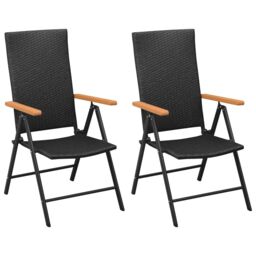 Berkfield Home 3 Piece Garden Dining Set Black & Brown - thumbnail 3