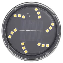 Berkfield Home Solar Ground Lights with Ground Spikes Outdoor 4 pcs Warm White in Black - thumbnail 5