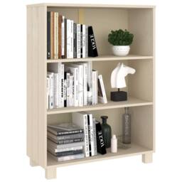 Berkfield Home Book Cabinet HAMAR Honey Brown 85x35x112 cm Solid Wood Pine - Size: 85 x 35 x 112 cm - thumbnail 6