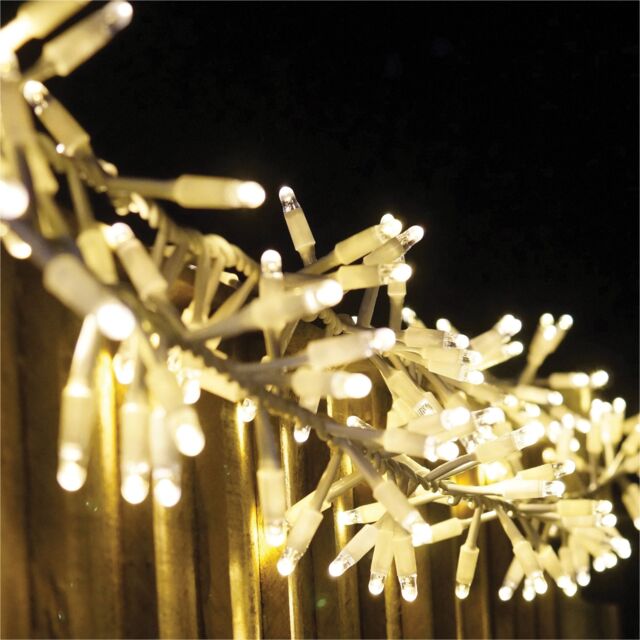 Xmas Haus Cluster Lights White Rubber IP65 5m /250 LED Warm White - image 1