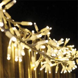 Xmas Haus Cluster Lights White Rubber IP65 5m /250 LED Warm White