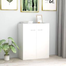 Berkfield Home Sideboard White 60x30x75 cm Engineered Wood - Size: 60 x 30 x 75 cm - thumbnail 2