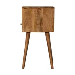 Direct Wicker Solid Wood Mini Blush Hand Painted Bedside, 1 Drawer & Open Shelf in Brown - Size: 1 Pack - thumbnail 5