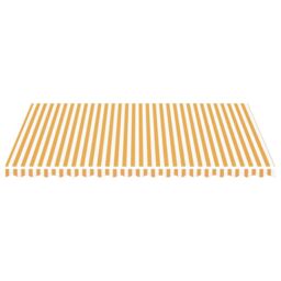 Berkfield Home Replacement Fabric for Awning Yellow & White 5x3.5 m - thumbnail 3