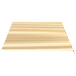 Berkfield Home Replacement Fabric for Awning Yellow & White 5x3.5 m - thumbnail 4