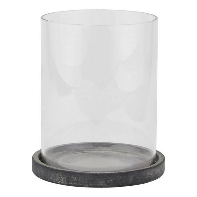 Lemon Pavilion Furniture and Decor Amalfi Large Hurricane Lantern - Ceramic - L18 x W18 x H21 cm - Grey - image 1