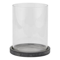 Lemon Pavilion Furniture and Decor Amalfi Large Hurricane Lantern - Ceramic - L18 x W18 x H21 cm - Grey - thumbnail 1