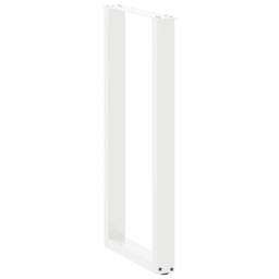 Berkfield Home Coffee Table Legs U-Shaped 2 pcs White 50x(100-101) cm Steel - thumbnail 4