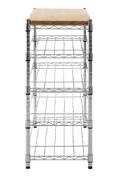 Orsina Spacious 5 Tier Wine Rack, Durable Wine Rack For Kitchen, Chrome Frame Wine Rack, Functional Wine Cabinet in Silver - thumbnail 3