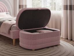 Flair Ava Boucle Single Bed in Pink - thumbnail 5