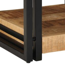 Berkfield Home Bedside Cabinets 2 pcs 40x40x50 cm Solid Rough Wood Mango in Brown - Size: 40 x 40 x 50 cm - thumbnail 9
