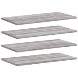 Berkfield Home Durable Wall Shelves 4 pcs Grey Sonoma 60x20x1.5 cm Engineered Wood - thumbnail 3