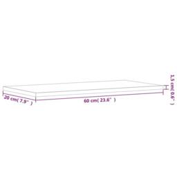 Berkfield Home Durable Wall Shelves 4 pcs Grey Sonoma 60x20x1.5 cm Engineered Wood - thumbnail 9