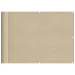 Berkfield Home Balcony Screen Beige 75x1000 cm 100% Polyester Oxford - thumbnail 2