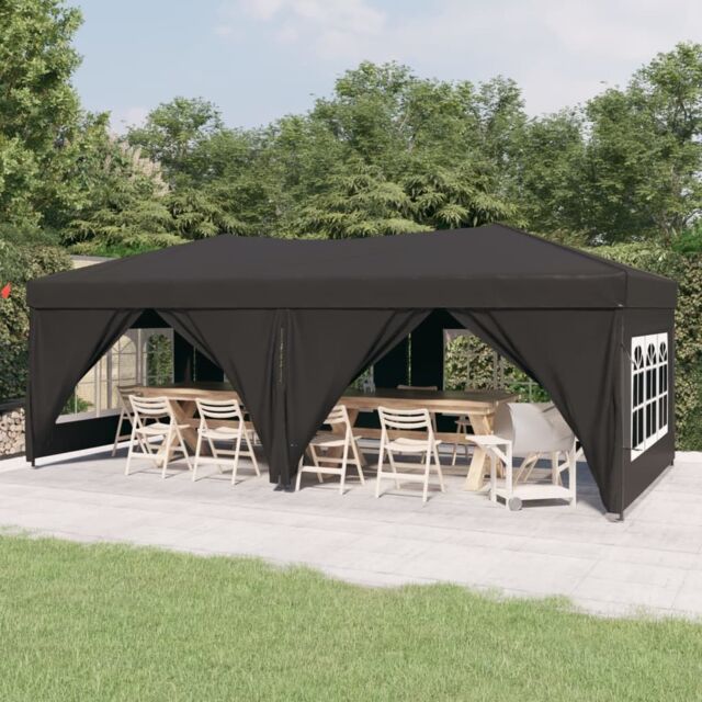 Berkfield Home Folding Party Tent with Sidewalls Anthracite 3x6 m in Black - image 1