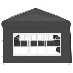 Berkfield Home Folding Party Tent with Sidewalls Anthracite 3x6 m in Black - thumbnail 4